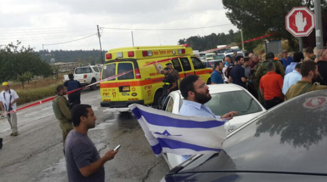 אירוע דריסה באלון שבות  (צילום: זק"א)