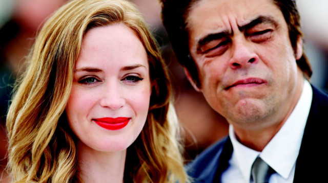 בנסיו דל טורו ואמלי בלאנט (צילום: רויטרס)