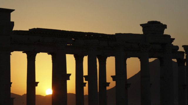 שקיעה בתדמור (פלמירה) (צילום: רויטרס)