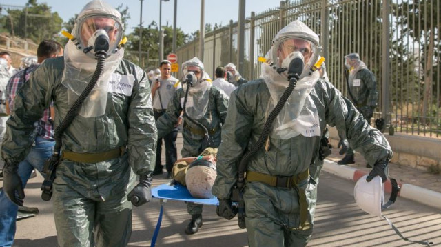 תרגיל פיקוד העורף (צילום: פלאש 90)