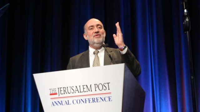 שגריר ישראל לאו"ם רון פרושאור, בכנס הג'רוזלם פוסט (צילום: סיוון פרג')
