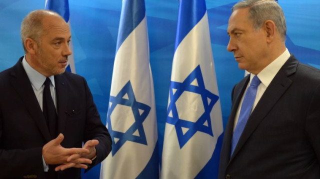 ראש הממשלה בנימין נתניהו ומנכ"ל אורנג' סטפן רישאר (צילום: חיים צח, לע"מ)