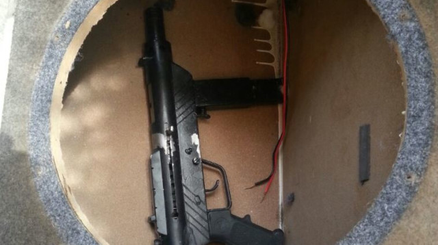 סוכלה הברחת נשק מעבר חוצה שומרון (צילום: רשות המעברים במשרד הביטחון)