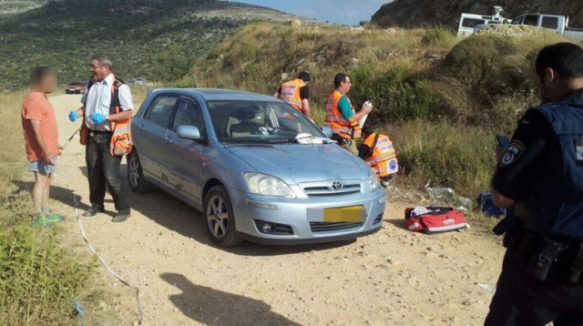 זירת הפיגוע בדולב (צילום: משה מזרחי)