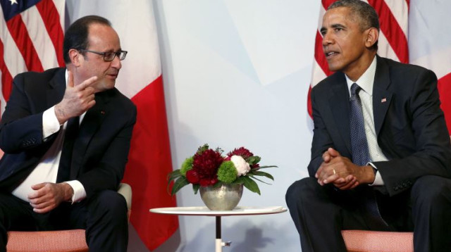 ברק אובמה ופרנסואה הולנד (צילום: רויטרס)