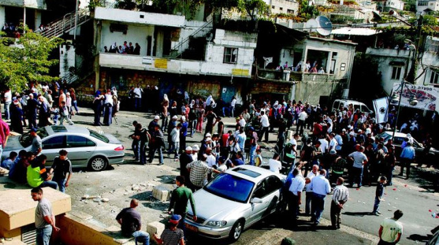 מהומות פקיעין 2007 (צילום: חמד אלמקת)