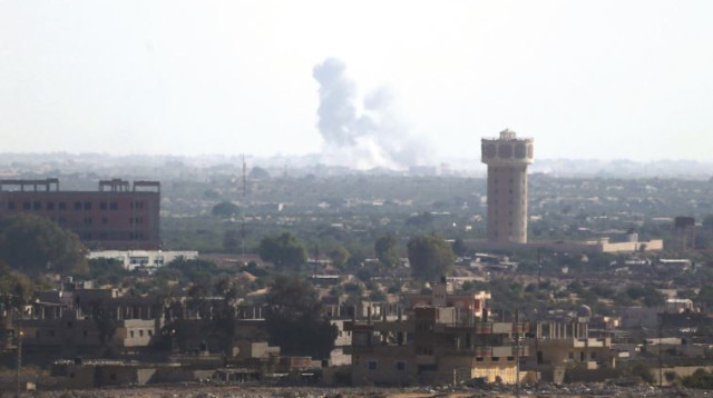 פיצוץ בסיני על גבול מצרים ישראל  (צילום: רויטרס)