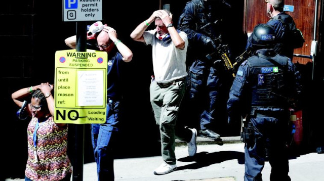 התרגיל ללוחמה בטרור בלונדון (צילום: רויטרס)