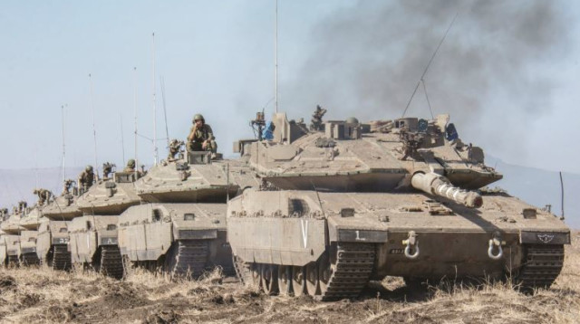 טנקי מרכבה של חטיבה 401 (צילום: דובר צה"ל)