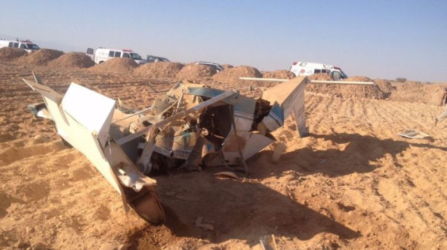 המטוס שהתרסק  (צילום: דוברות מד"א)
