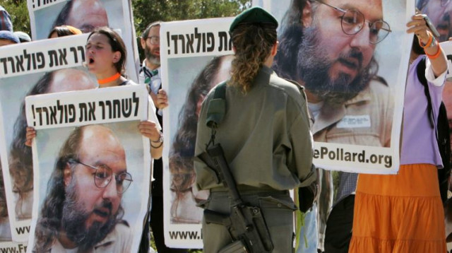 הפגנה למען שחרורו של יונתן פולארד (צילום: רויטרס)