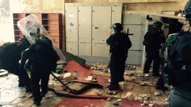 מהומות בהר הבית בתשעה באב (צילום: חטיבת דובר המשטרה)