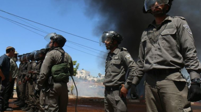 הפרות סדר בבית אל (צילום: הלל מאיר, סוכנות תצפית)