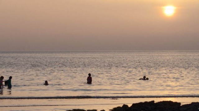 שקיעה בחוף הבונים (צילום: יח"צ)