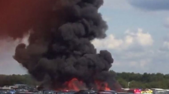 תאונת המטוס הפרטי בבריטניה בה נהרגו קרוביו של בן לאדן (צילום: צילום מסך,טוויטר)