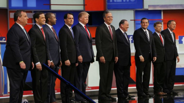 העימות הטלוויזיוני של המועמדים הרפובליקנים לנשיאות (צילום: רויטרס)