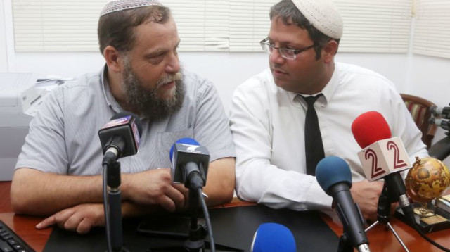 בנצי גופשטיין ואיתמר בן גביר (צילום: מרק ישראל סלם)