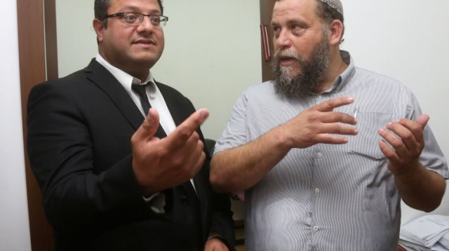 איתמר בן גביר ובנצי גופשטיין (צילום: מרק ישראל סלם)