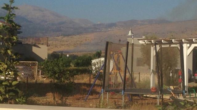 שריפות בעקבות נפילות בגליל העליון (צילום: מדברים תקשורת)