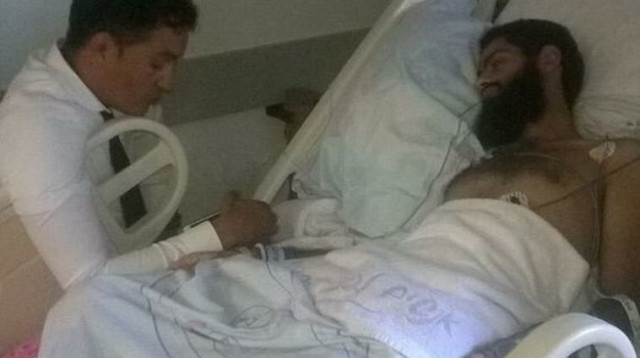 מוחמד עלאן בביה"ח ברזילי (צילום: מרואן אבו פריח)