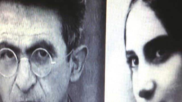 יוחנן בדר ורעייתו לאורה בצעירותם בפולין (צילום: מתוך הסרט ״מח ולב״)