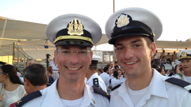 יואב (מימין) ועודד גור לביא המהלך הקורס (צילום: דובר צה"ל)