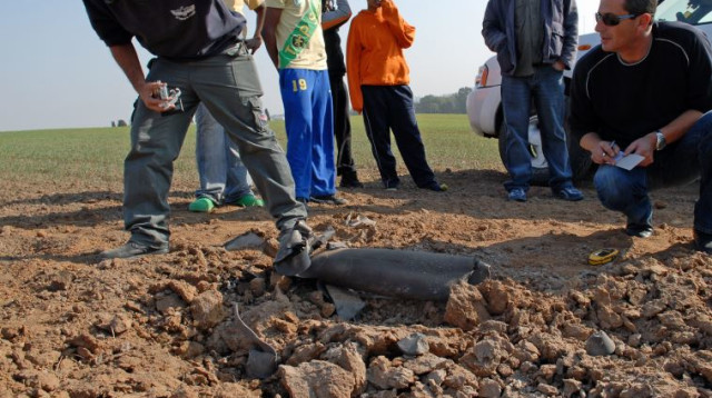 פצצת מרגמה  (צילום: פלאש 90)