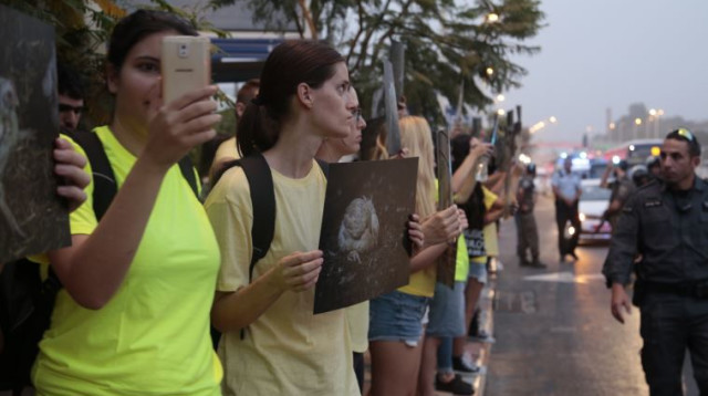 מחאת האפרוחים (צילום: יואב בן דוב)