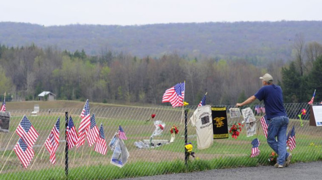 פארק זיכרון לנפגעי אסון התאומים, פנסילבניה. ארכיון (צילום: רויטרס)