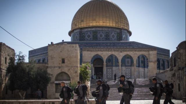 חיילי מג"ב בהר הבית (צילום: פלאש 90)