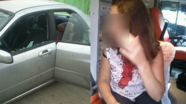 תושבת תקוע נפגעה מיידוי אבנים (צילום: דוברות מועצת תקוע)