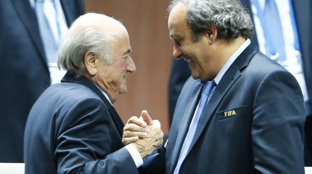 מישל פלאטיני וספ בלאטר  (צילום: רויטרס)