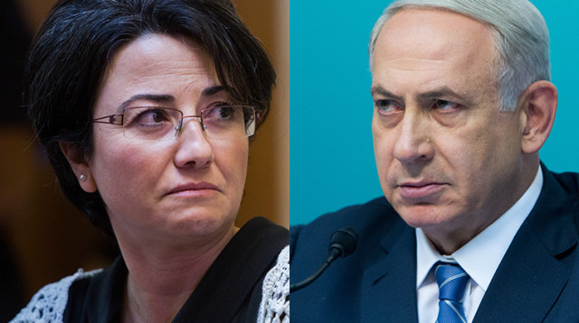 בנימין נתניהו, חנין זועבי (צילום: פלאש 90)