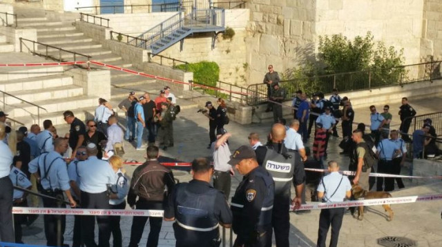 סיכול ניסיון הפיגוע בשער שכם, ירושלים (צילום: אברהם צמח, מדברים תקשורת)