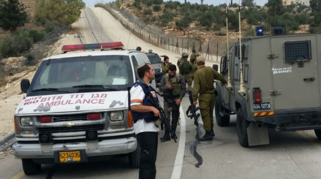 זירת הפיגוע בבית עווא (צילום: דוברות הר חברון)