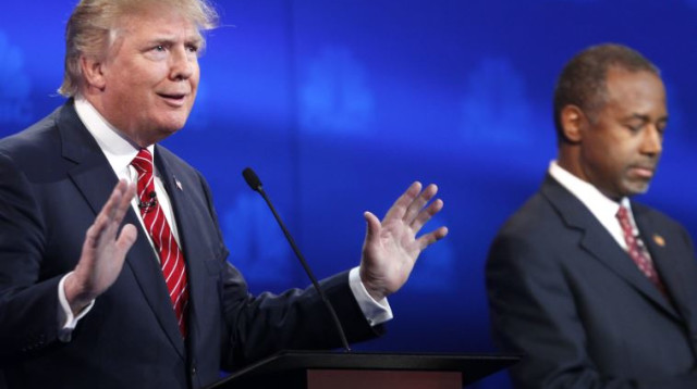 העימות הרפובליקני: דונלד טראמפ וד"ר בן קרסון (צילום: רויטרס)