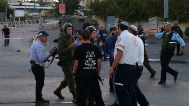 זירת פיגוע הדריסה, בית ענון (צילום: הצלה יו"ש חל"צ)