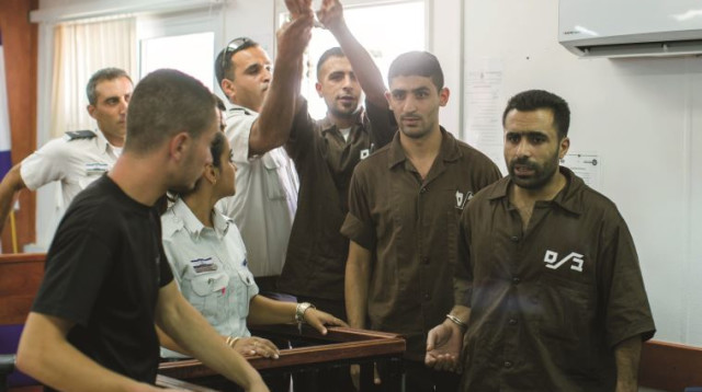 רוצחי דני גונן בבית הדין הצבאי (צילום: מרק ישראל סלם)