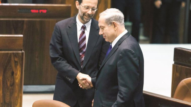 פייגלין ונתניהו (צילום: פלאש 90)