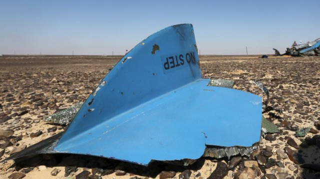 חלקי המטוס הרוסי שהתרסק בסיני (צילום: רויטרס)