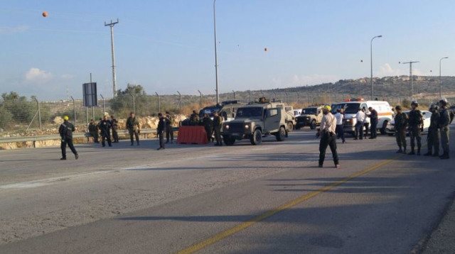 ניסיון פיגוע דקירה באלפי מנשה  (צילום: רשות המעברים במשרד הביטחון)