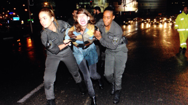 הפגנה נגד מתווה הגז (צילום: אבשלום ששוני)