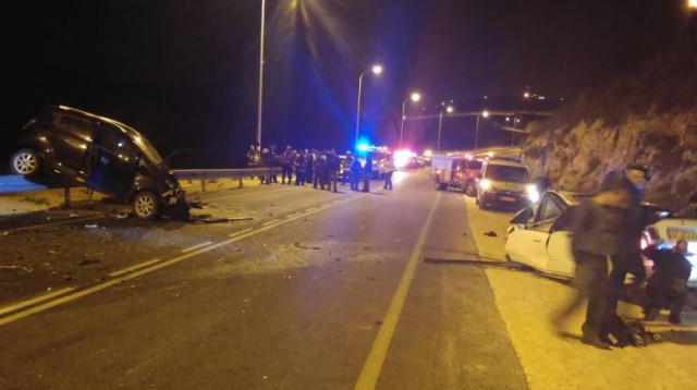 חשד לניסיון פיגוע שהפך לתאונת דרכים ביישוב פסגות (צילום: חטיבת דובר המשטרה)