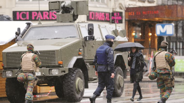 כוננות בטחונית, בריסל (צילום: רויטרס)