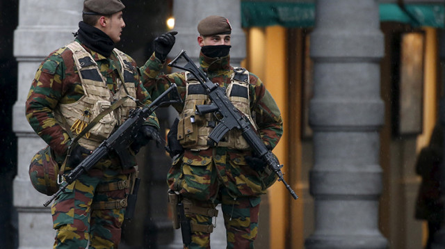 כוננות בטחונית, בריסל (צילום: רויטרס)