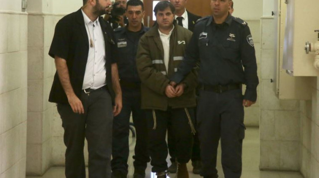 יוסף חיים בן דוד, הנאשם המרכזי ברצח מוחמד אבו חדיר, בכניסה להכרעת הדין (צילום: מרק ישראל סלם)