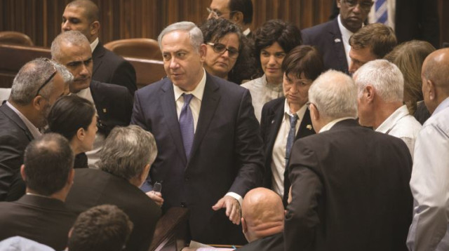 נתניהו בהצבעה על התקציב  (צילום: הדס פרוש , פלאש 90)