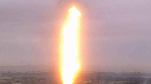 פיצוץ צינור הגז בסיני, 2011 (צילום: רויטרס)