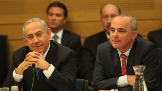 בנימין נתניהו ויובל שטייניץ בדיון על מתווה הגז (צילום: דוברות הכנסת)