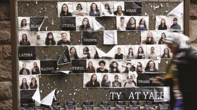 מחאה באוניברסיטת ייל בחודש שעבר (צילום: רויטרס)